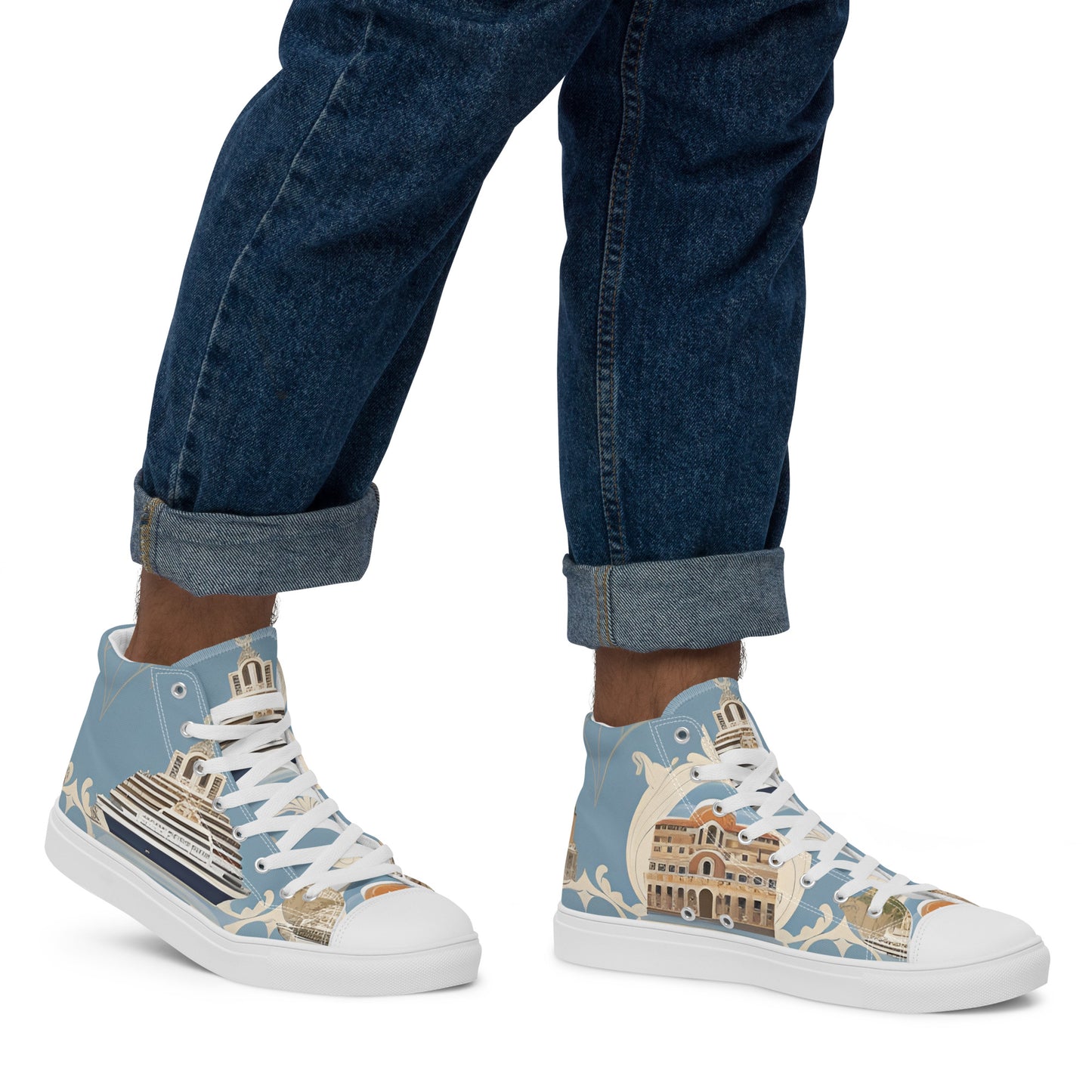 Men’s high top canvas shoes