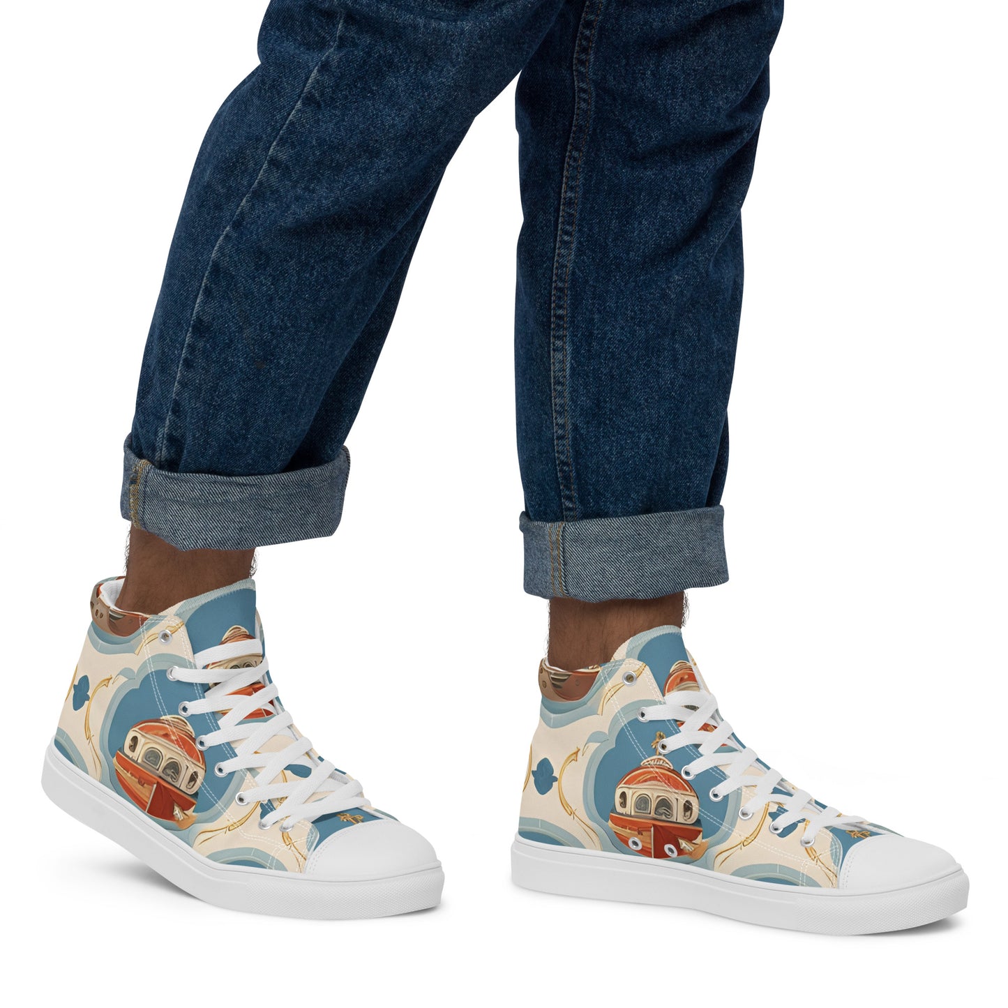 Men’s high top canvas shoes