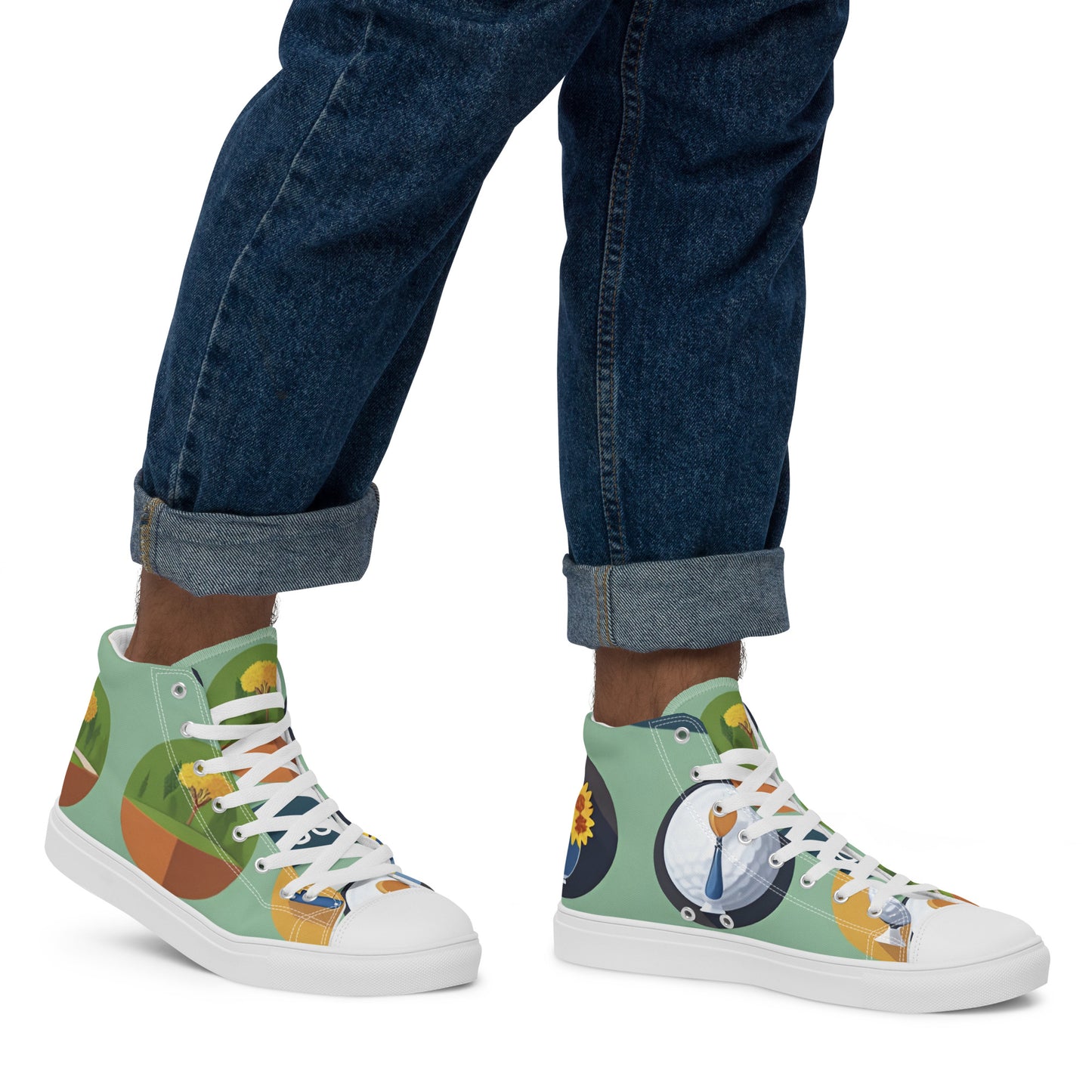 Men’s high top canvas shoes