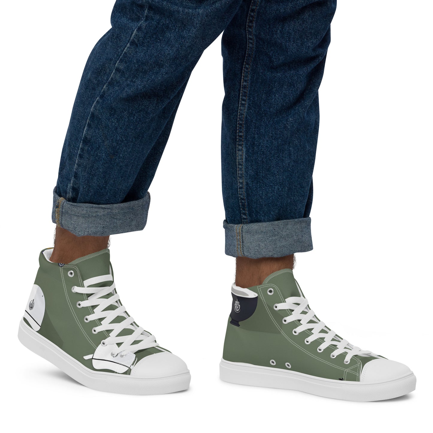 Men’s high top canvas shoes