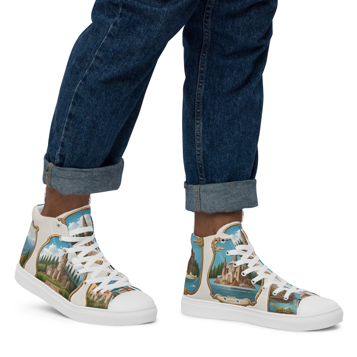 Men’s high top canvas shoes