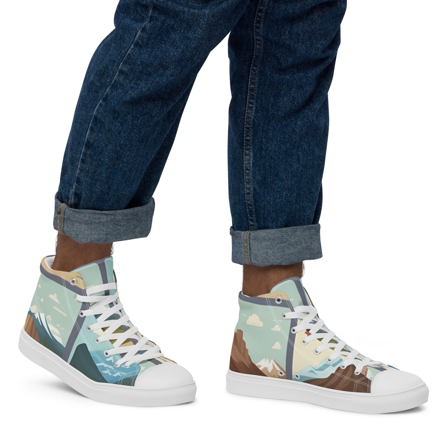 Men’s high top canvas shoes