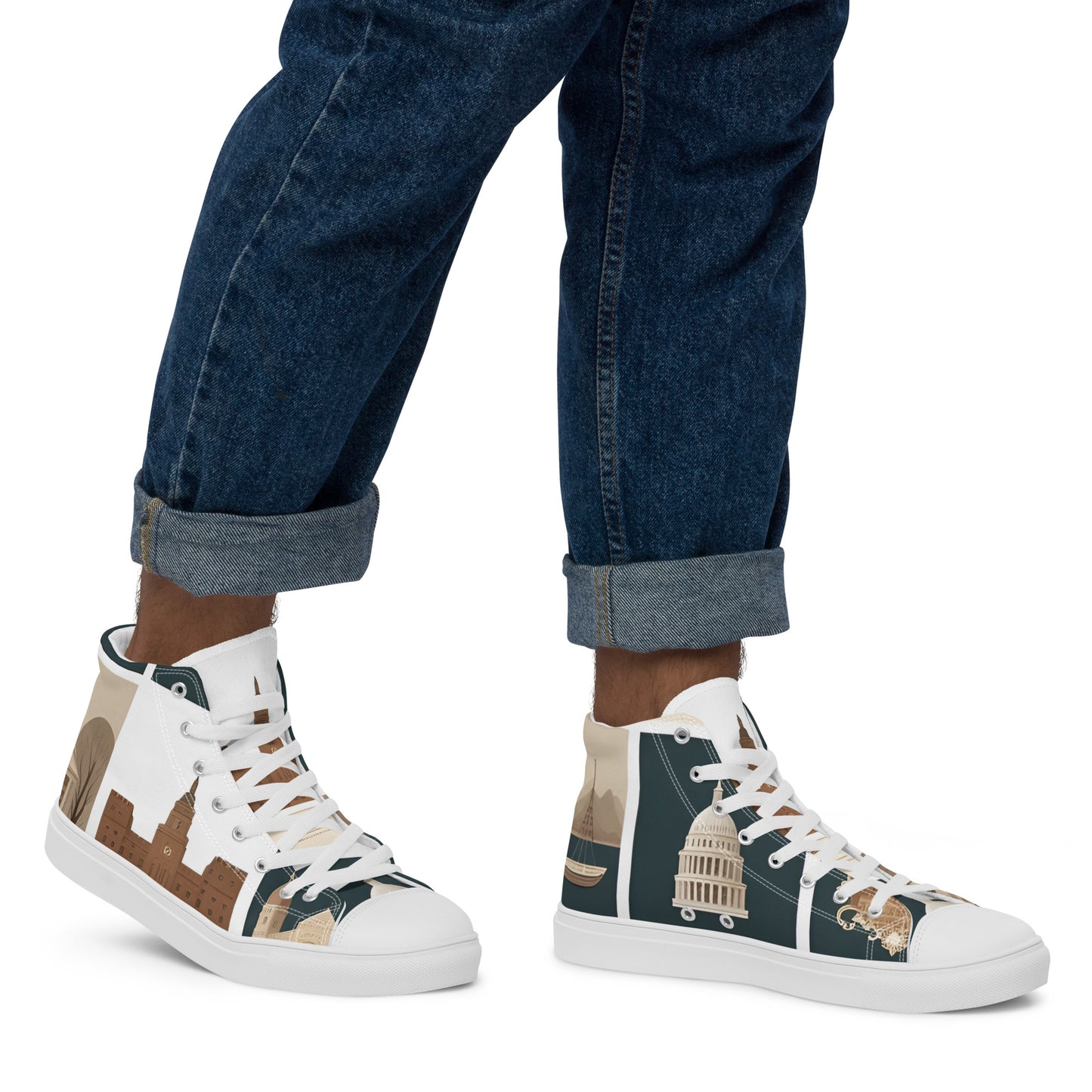 Men’s high top canvas shoes