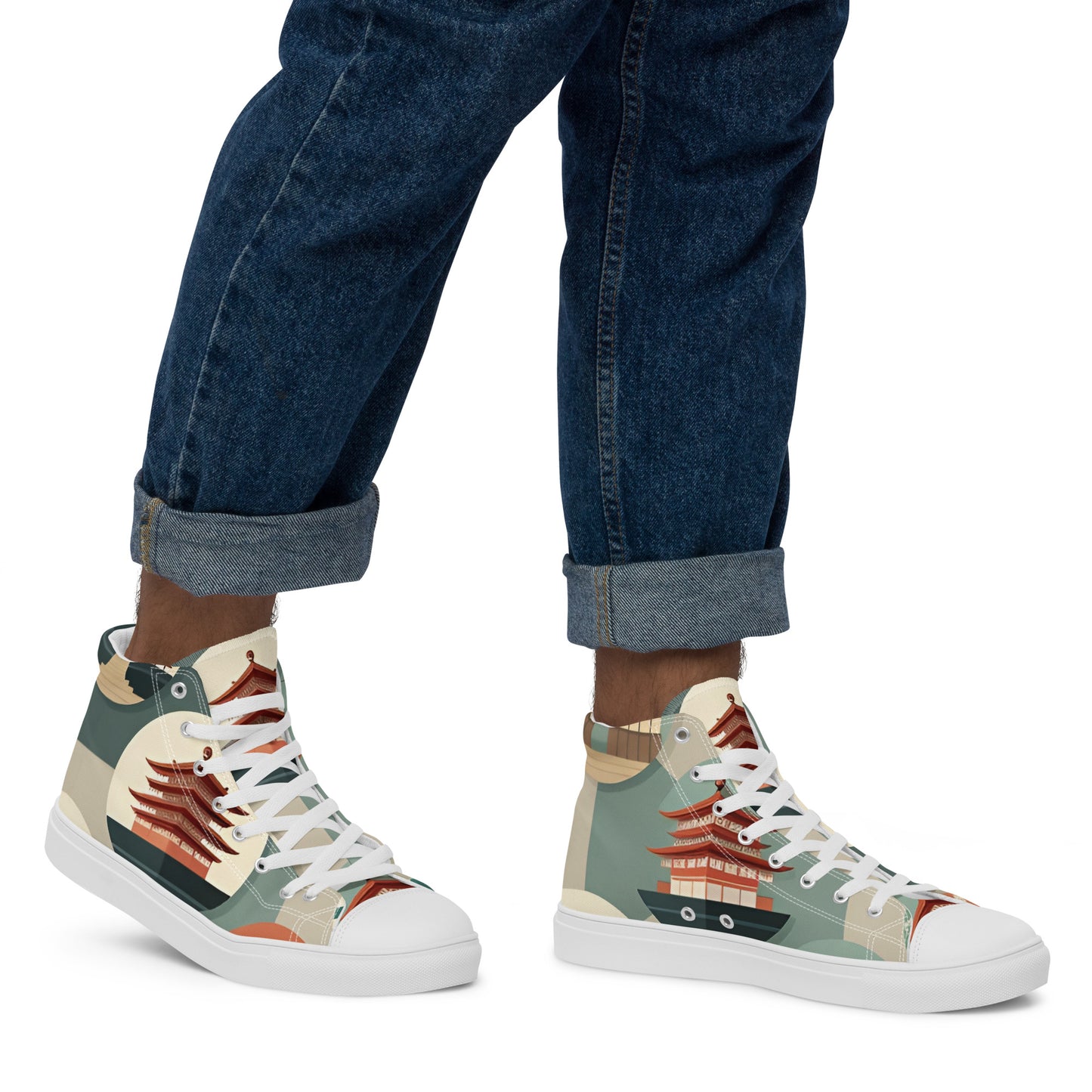 Men’s high top canvas shoes