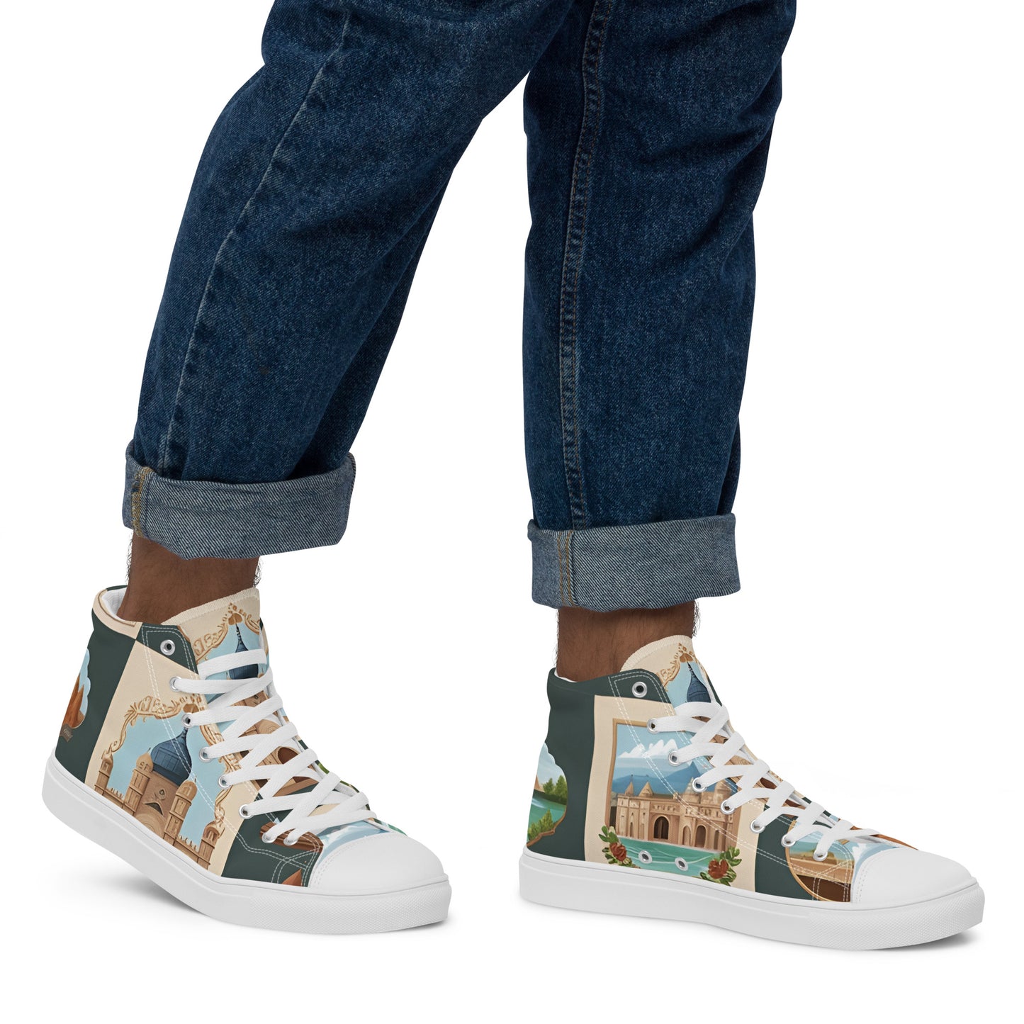 Men’s high top canvas shoes