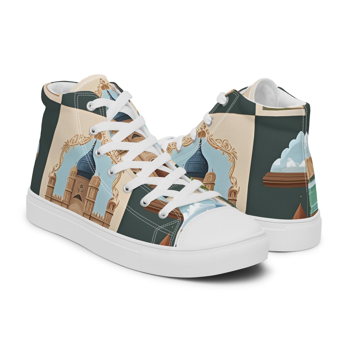 Men’s high top canvas shoes