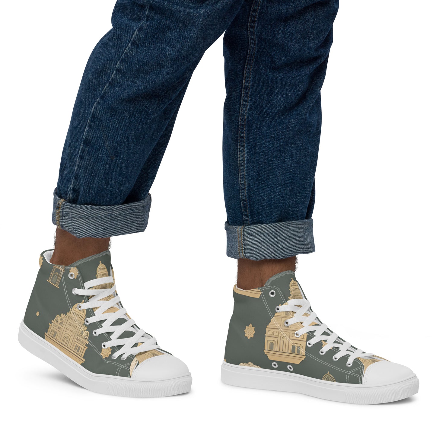 Men’s high top canvas shoes