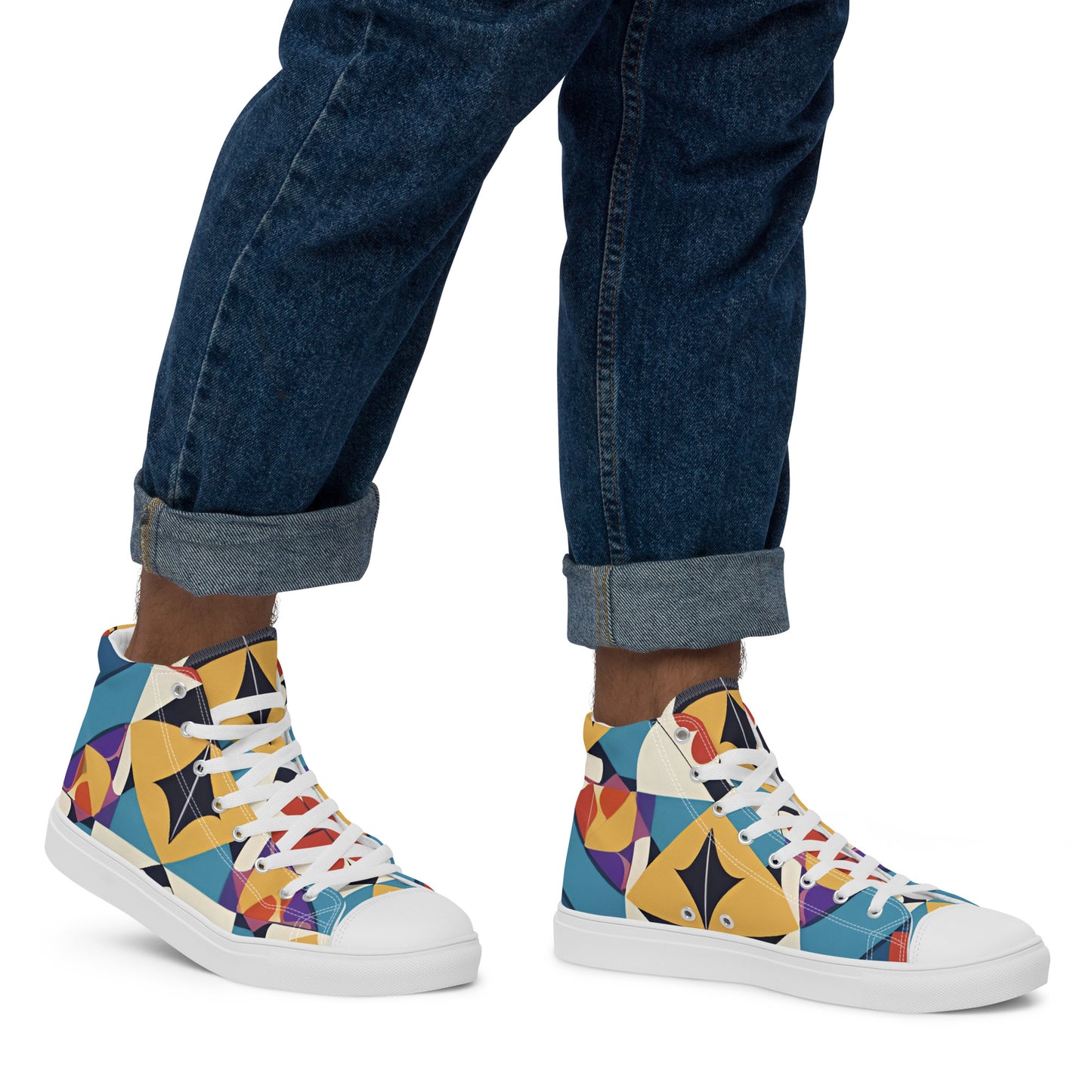 Men’s high top canvas shoes