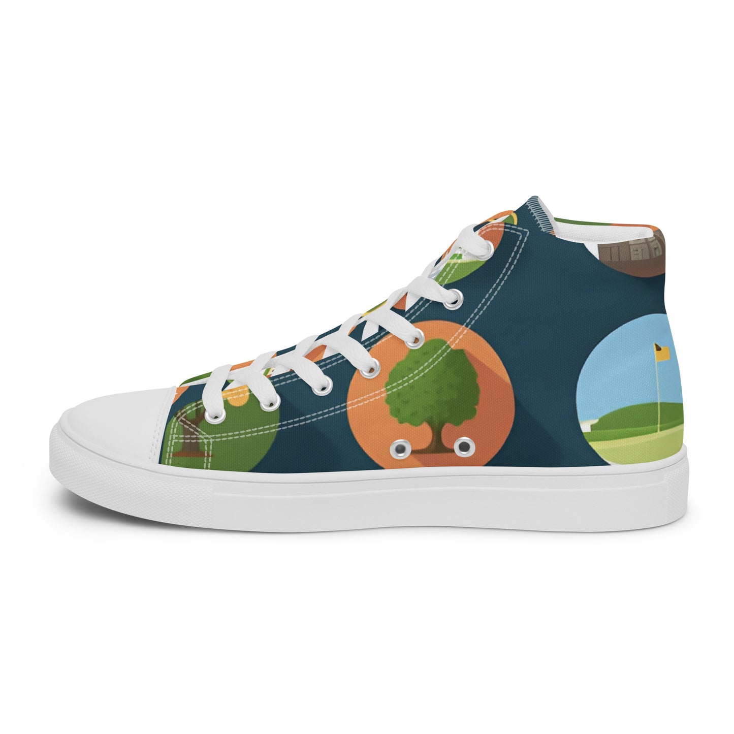 Men’s high top canvas shoes