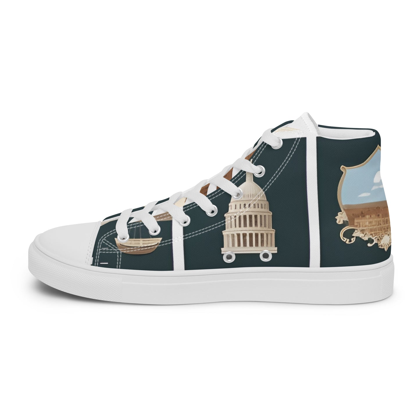 Men’s high top canvas shoes