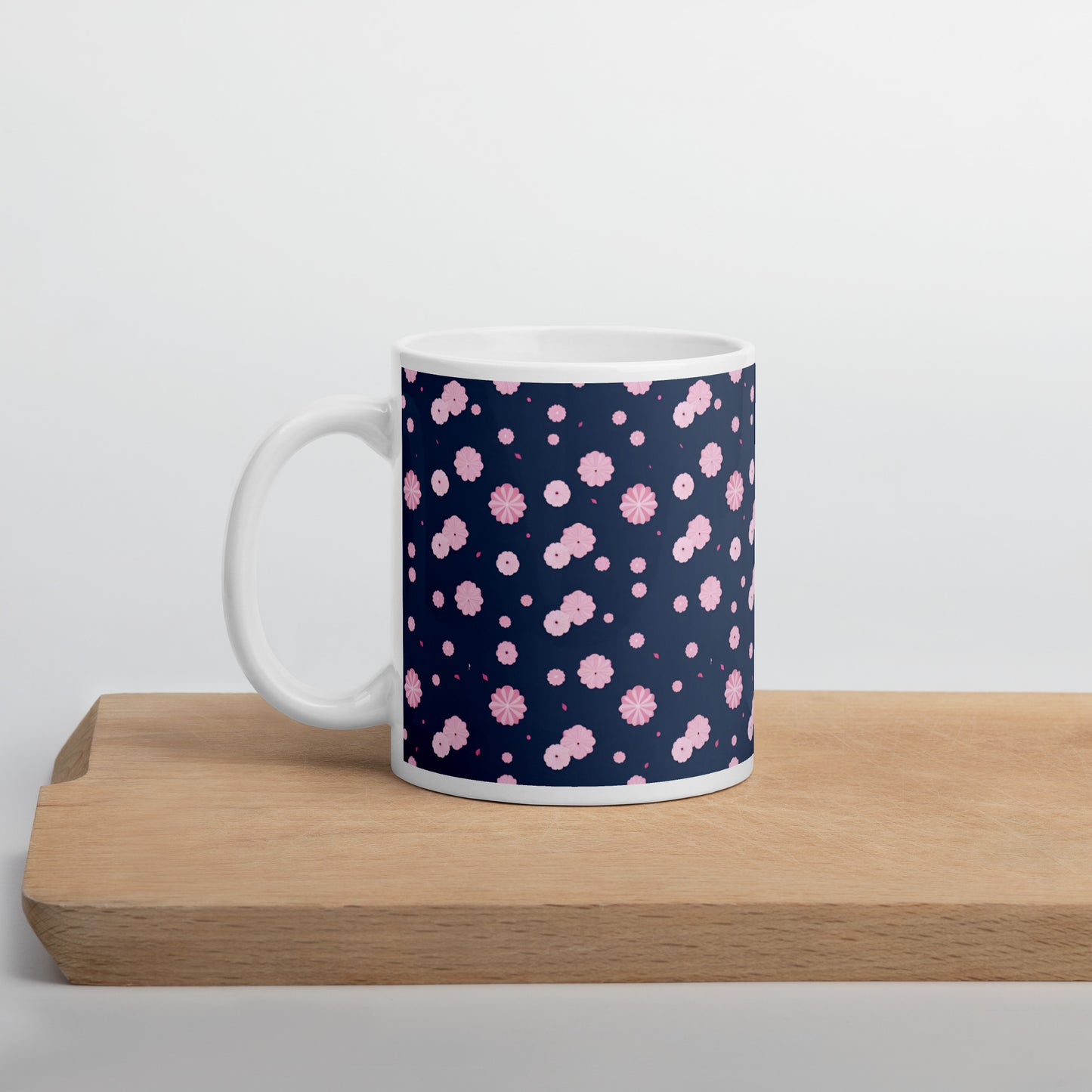 White glossy mug