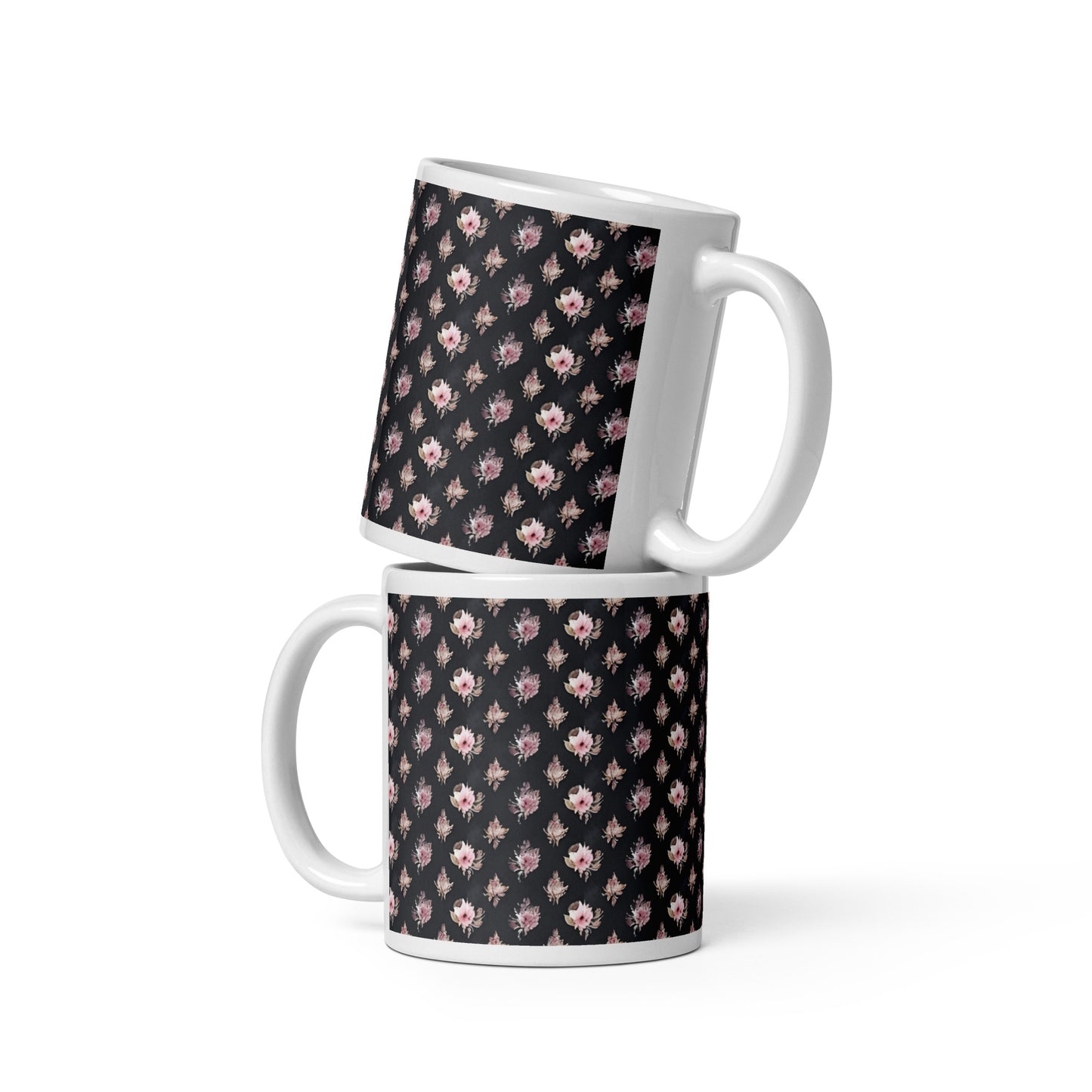 White glossy mug