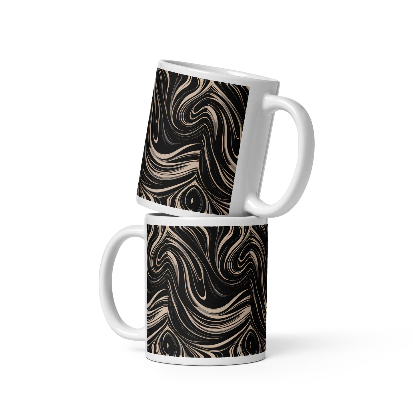 White glossy mug