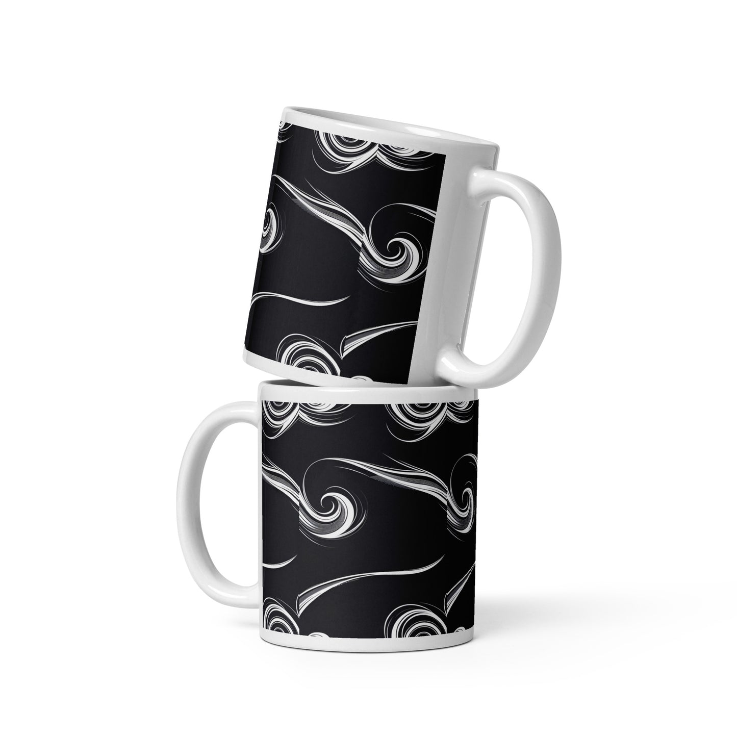 White glossy mug