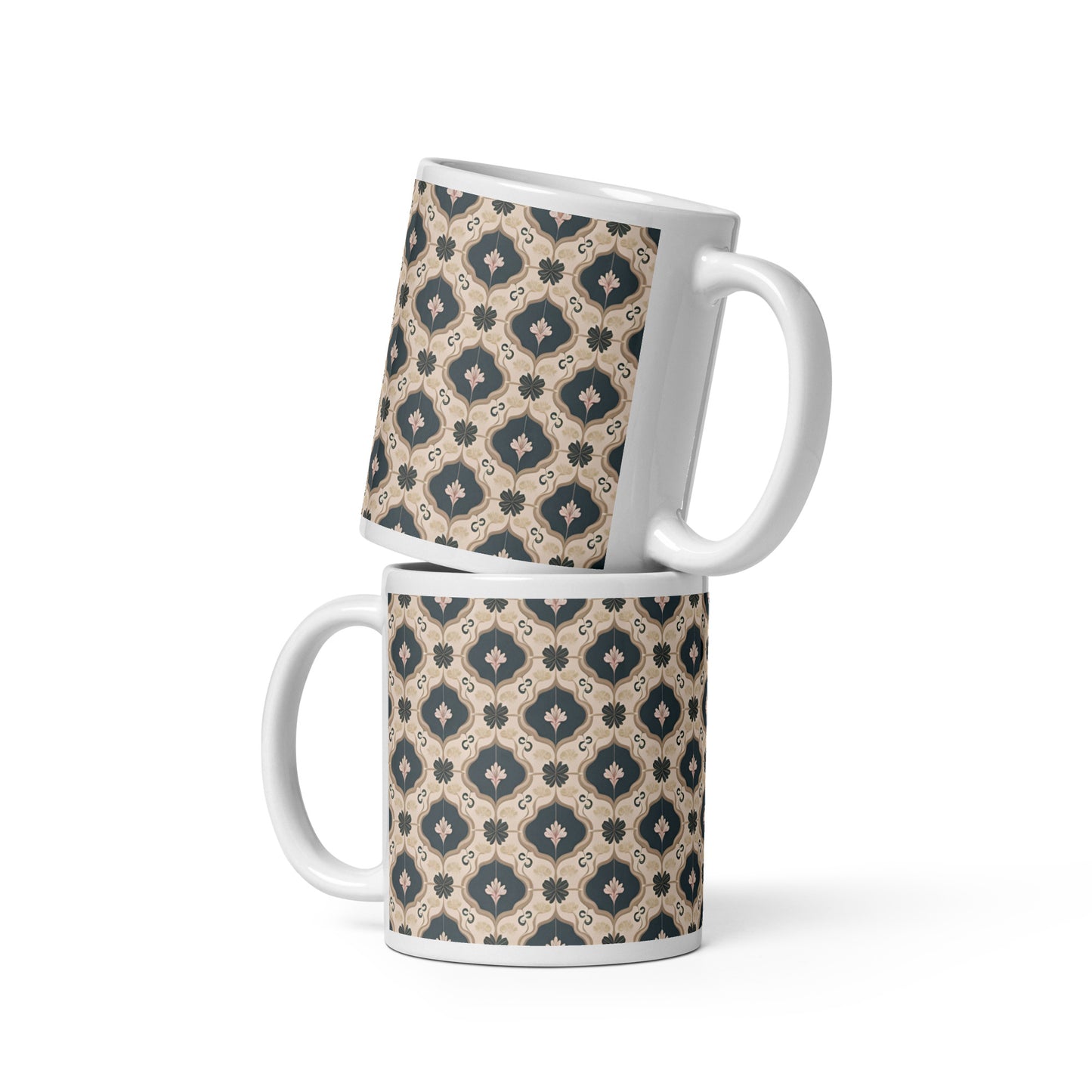 White glossy mug