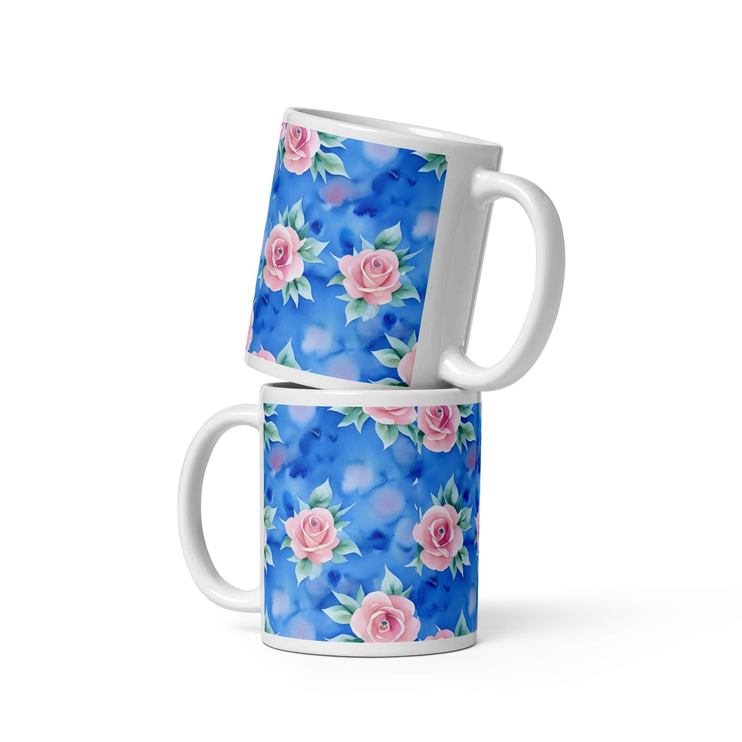 White glossy mug