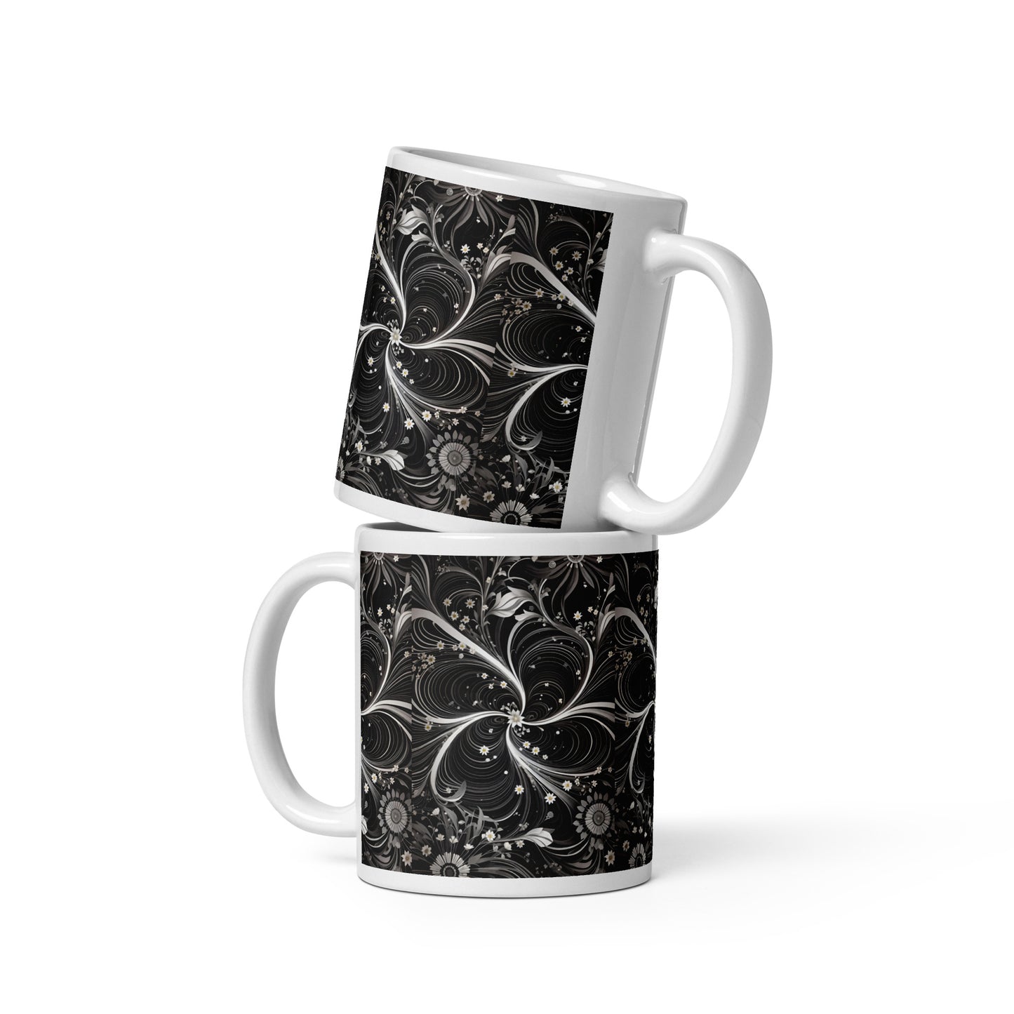 White glossy mug