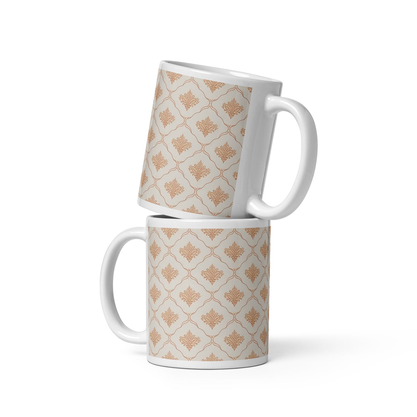 White glossy mug