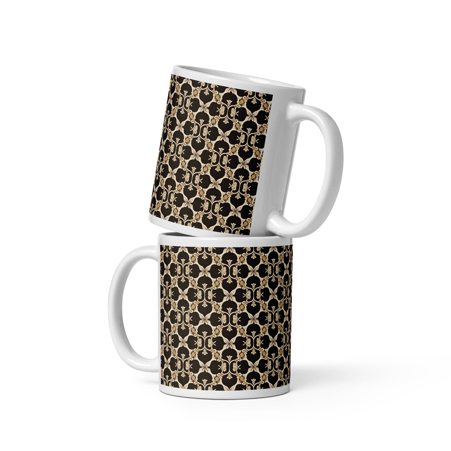 White glossy mug