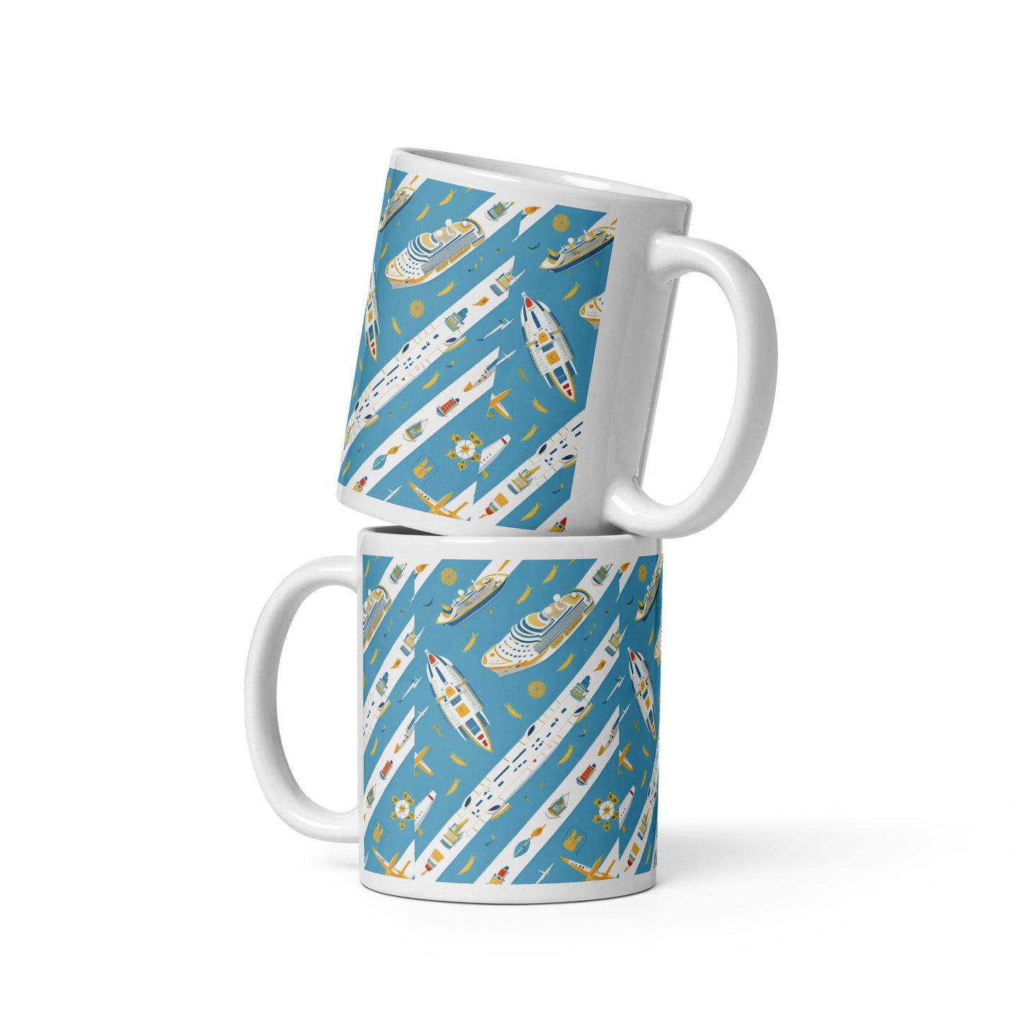 White glossy mug