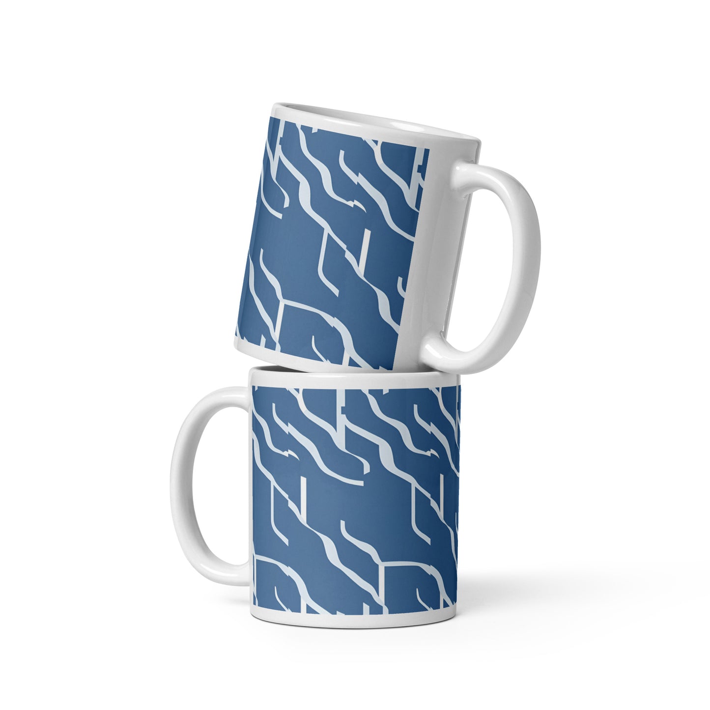 White glossy mug