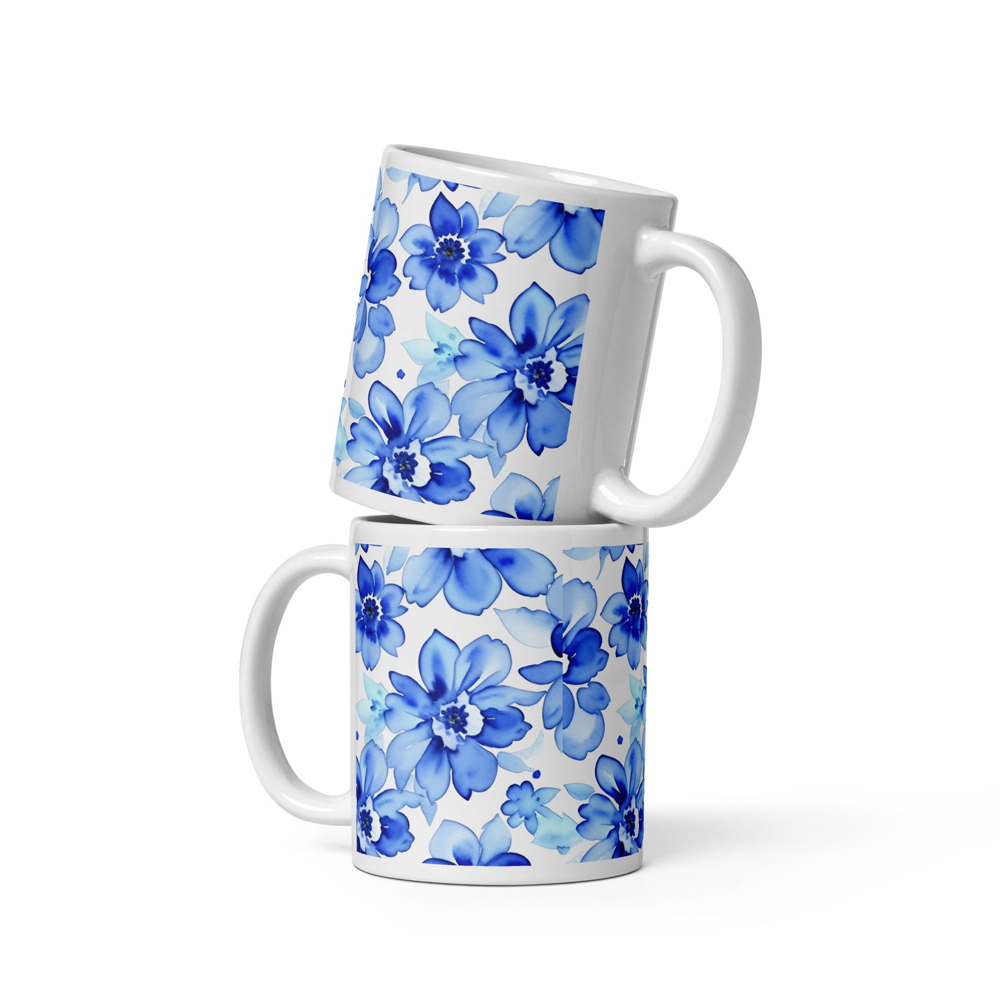 White glossy mug