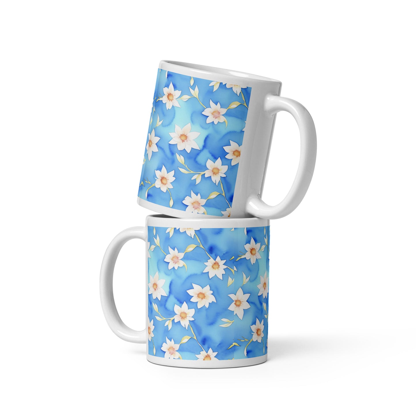 White glossy mug