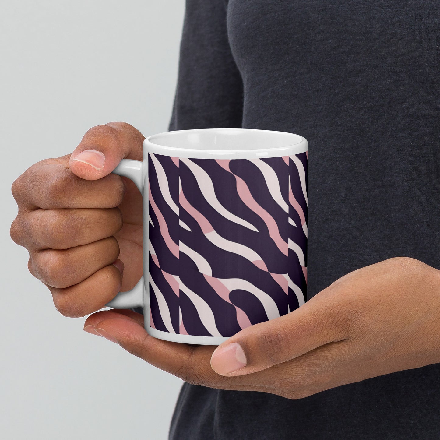 White glossy mug