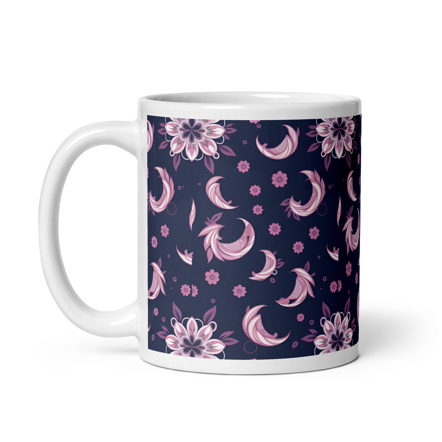 White glossy mug