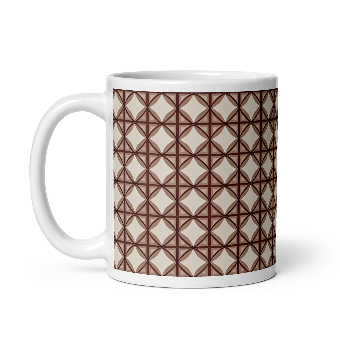 White glossy mug