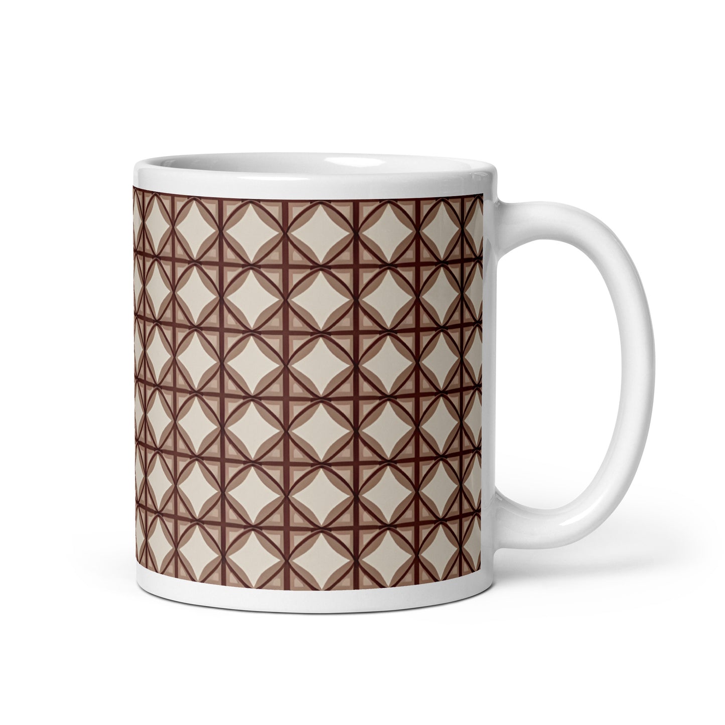 White glossy mug