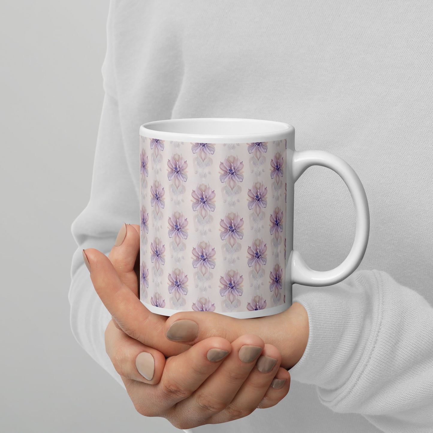 White glossy mug