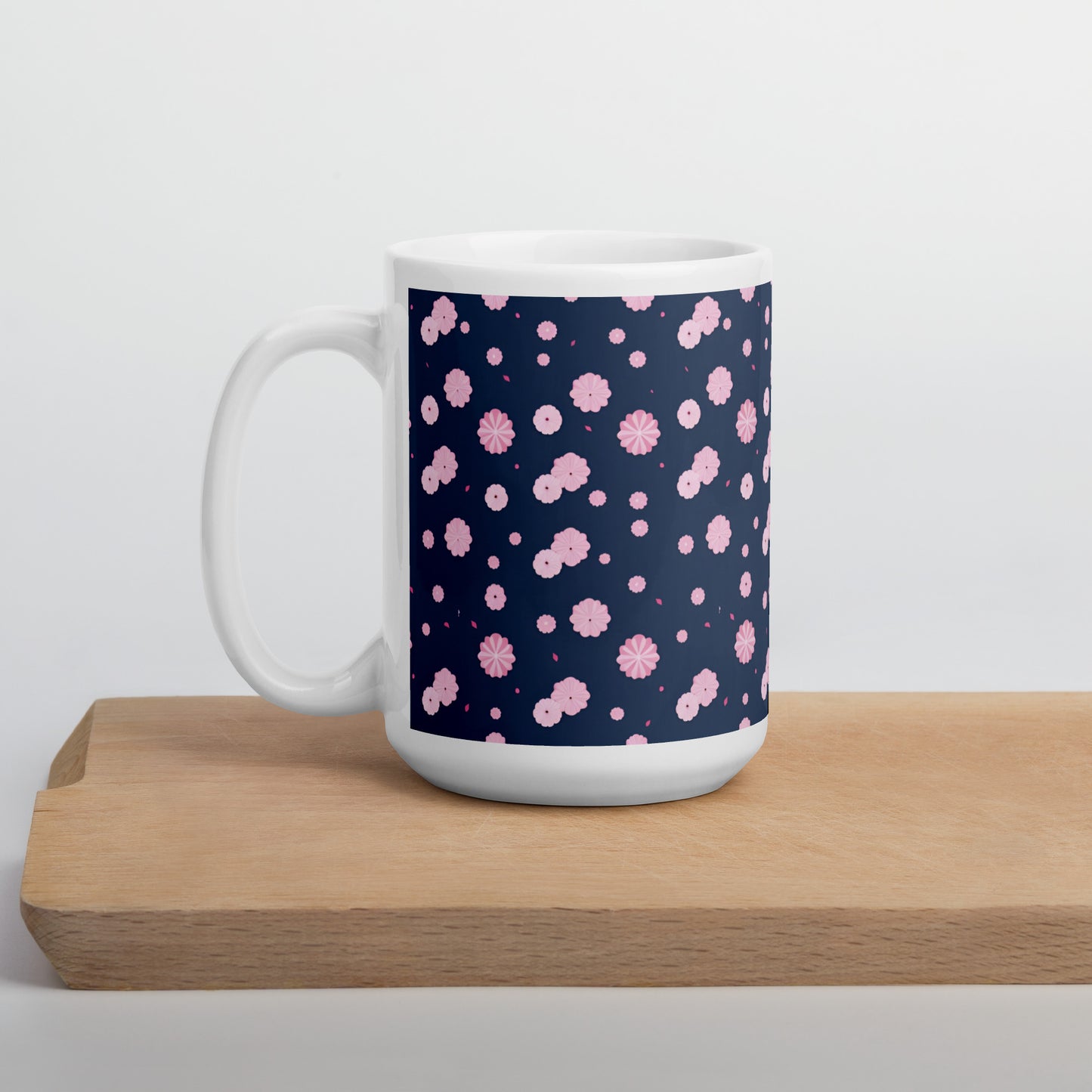 White glossy mug