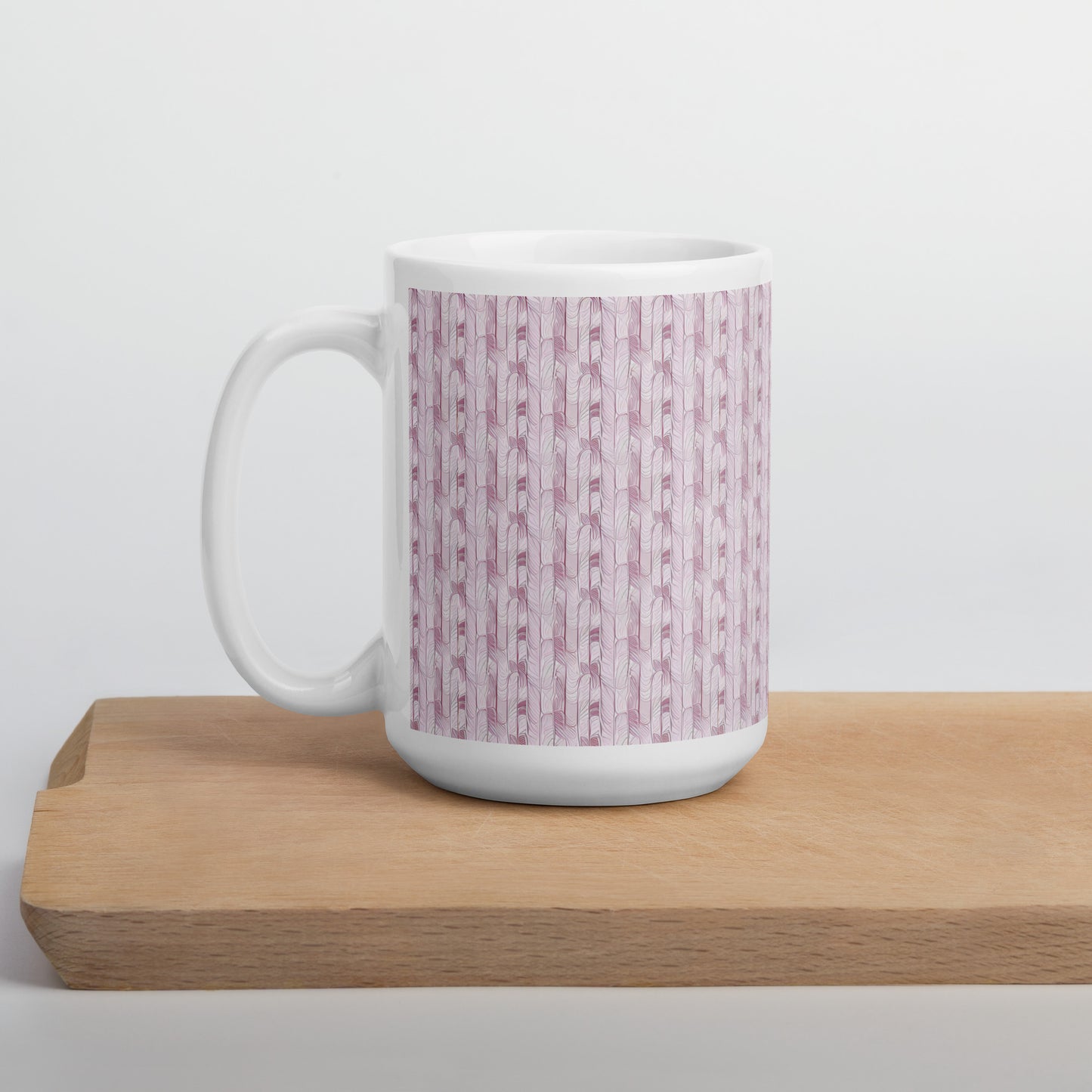 White glossy mug