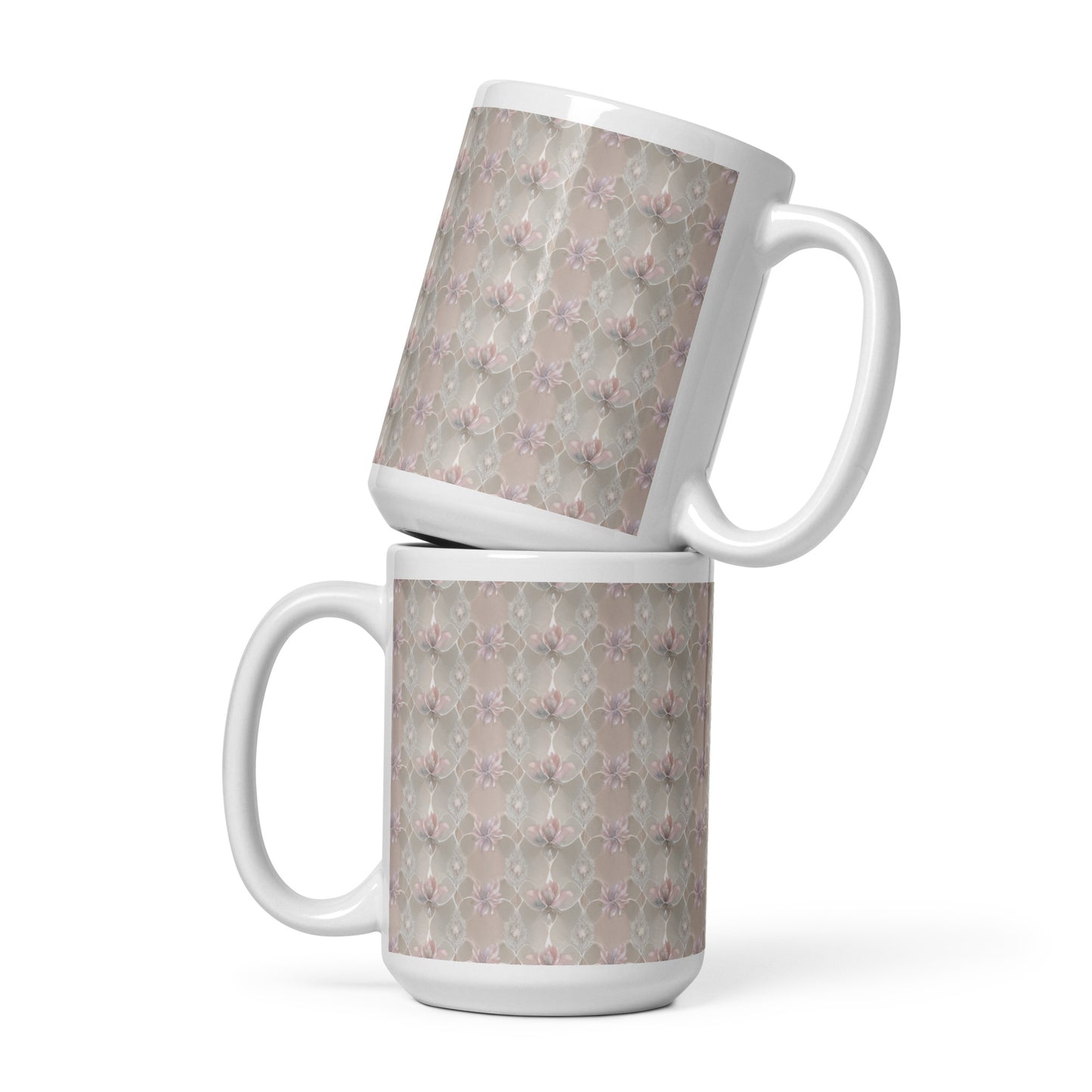 White glossy mug