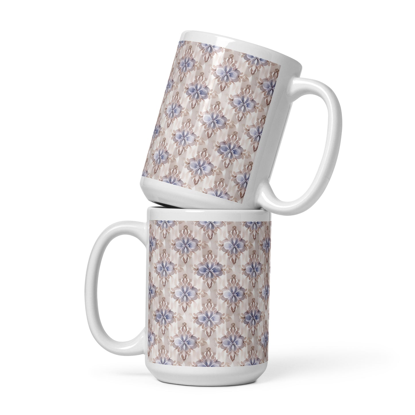 White glossy mug