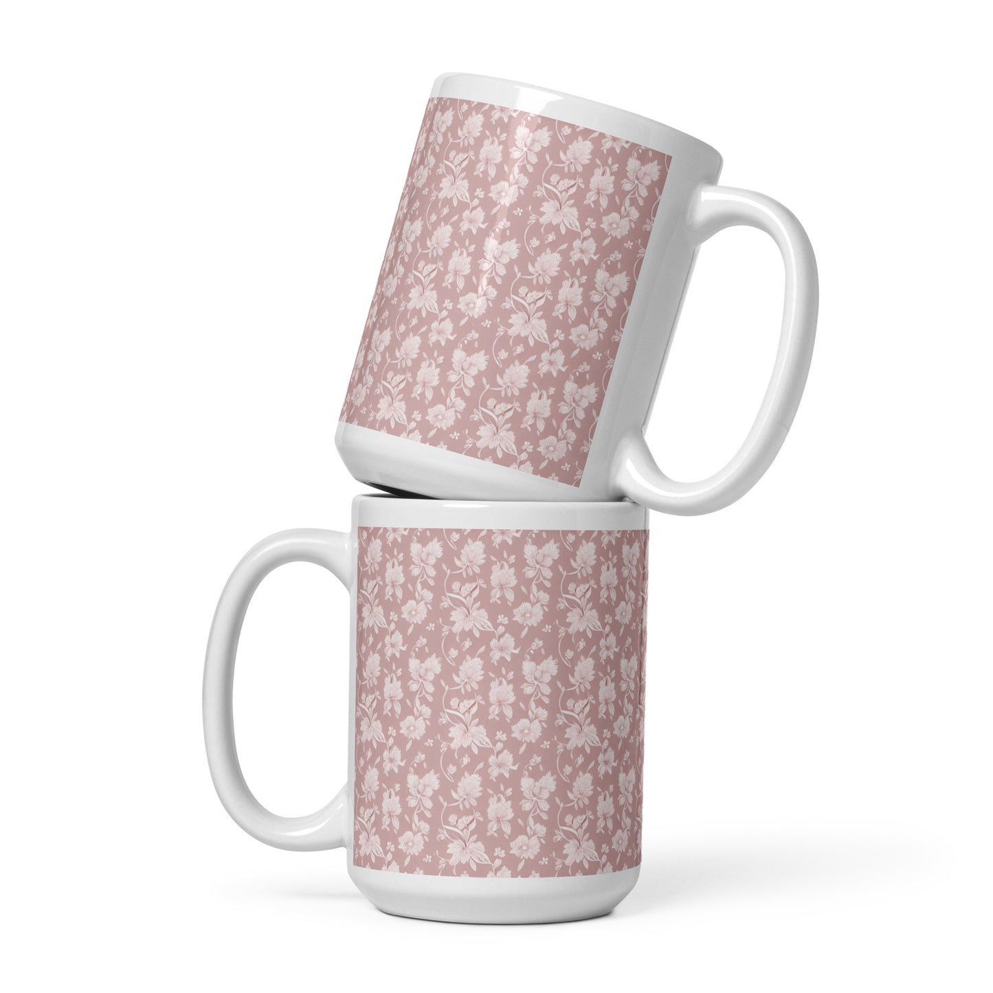 White glossy mug