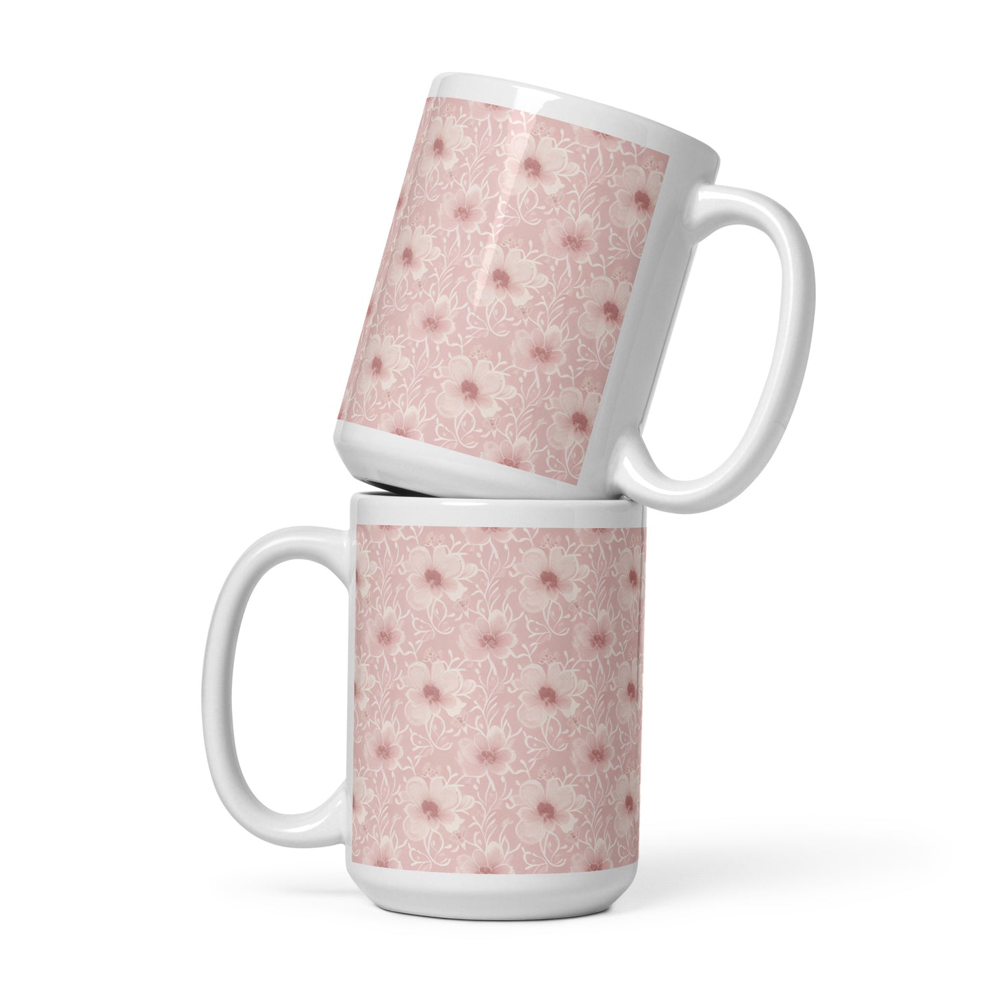 White glossy mug