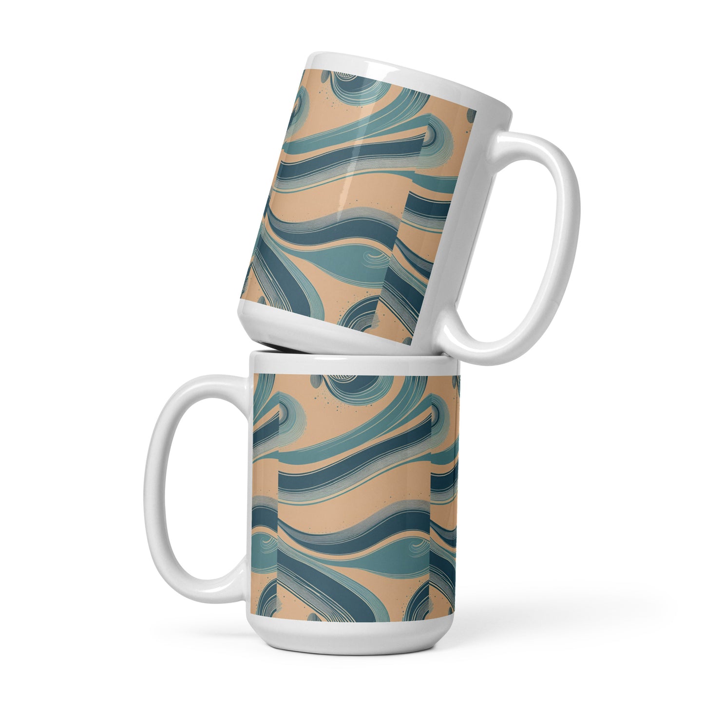 White glossy mug