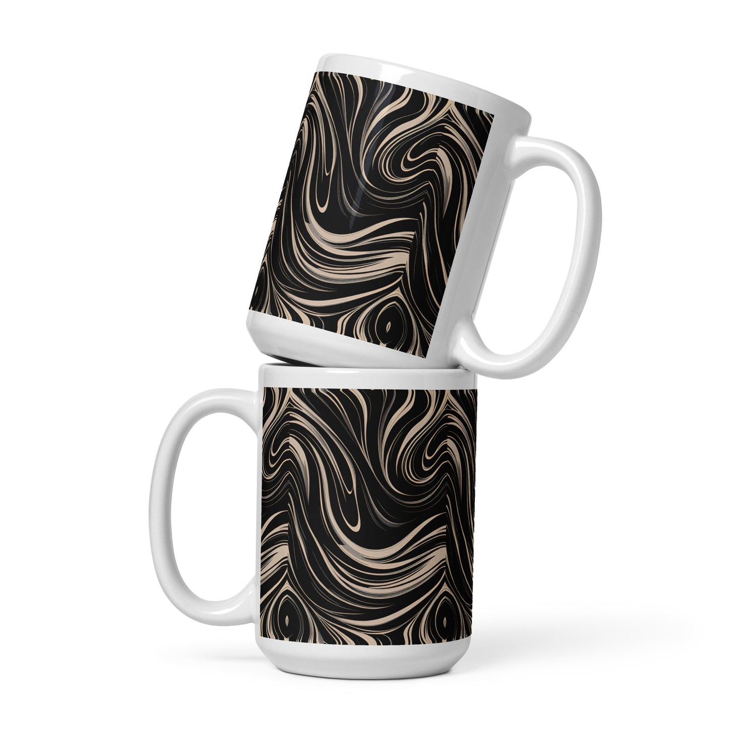 White glossy mug