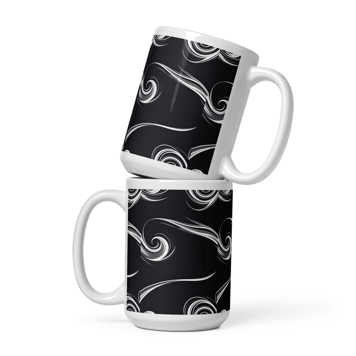 White glossy mug