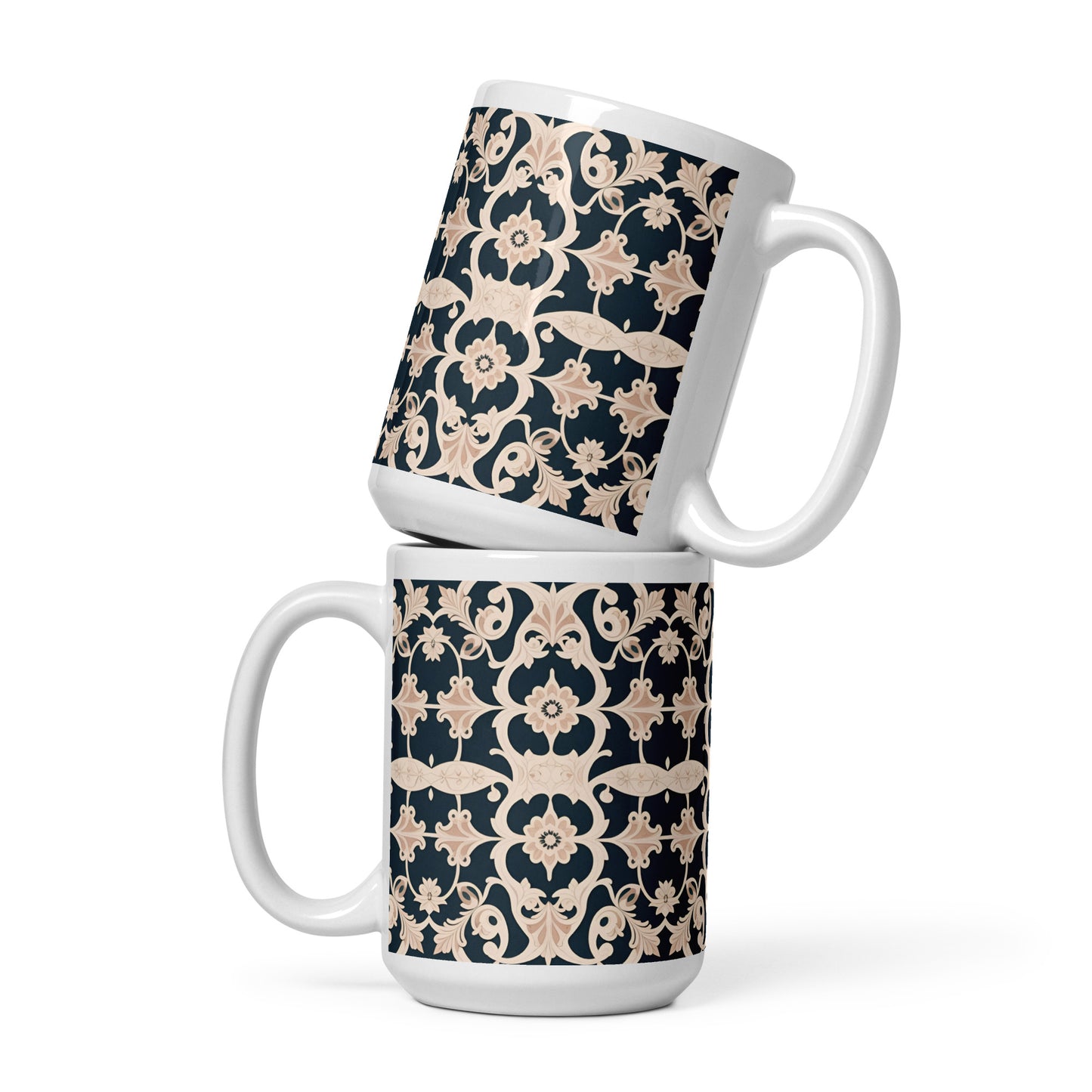 White glossy mug