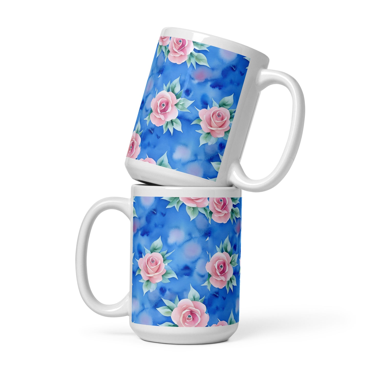 White glossy mug