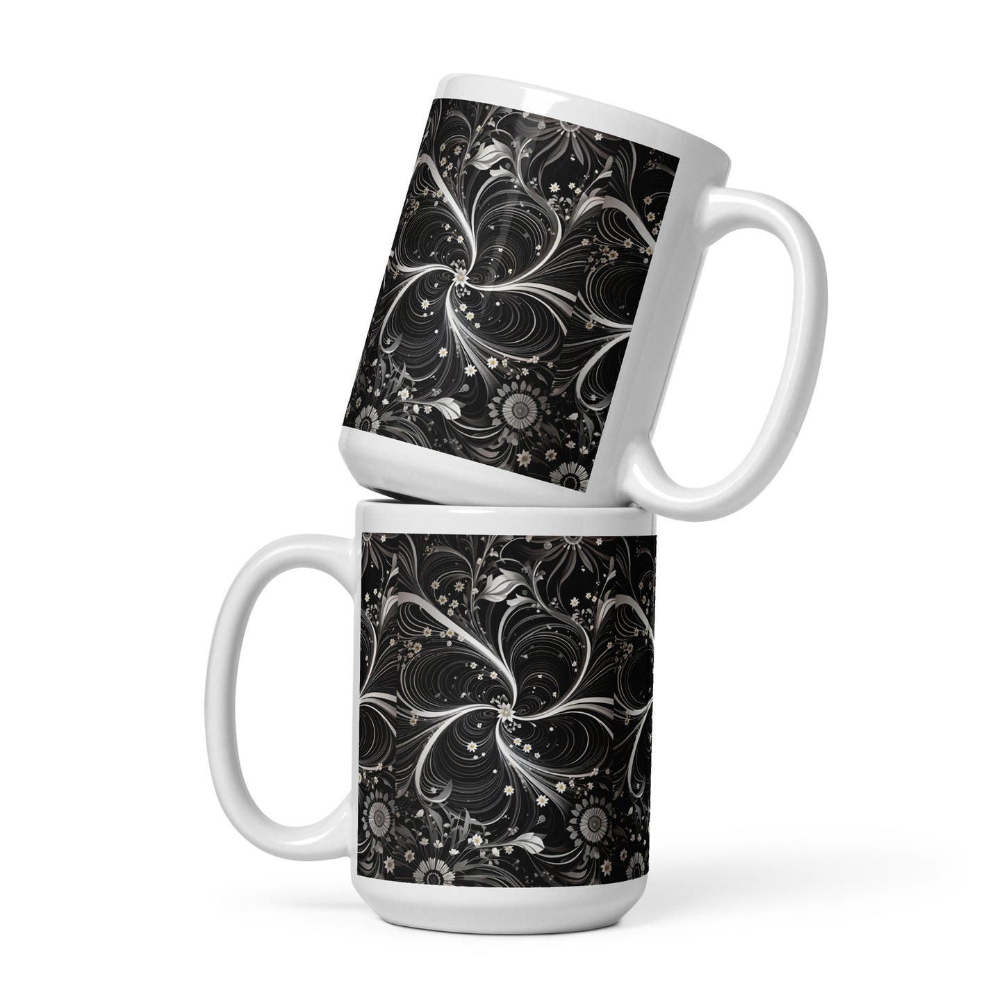 White glossy mug