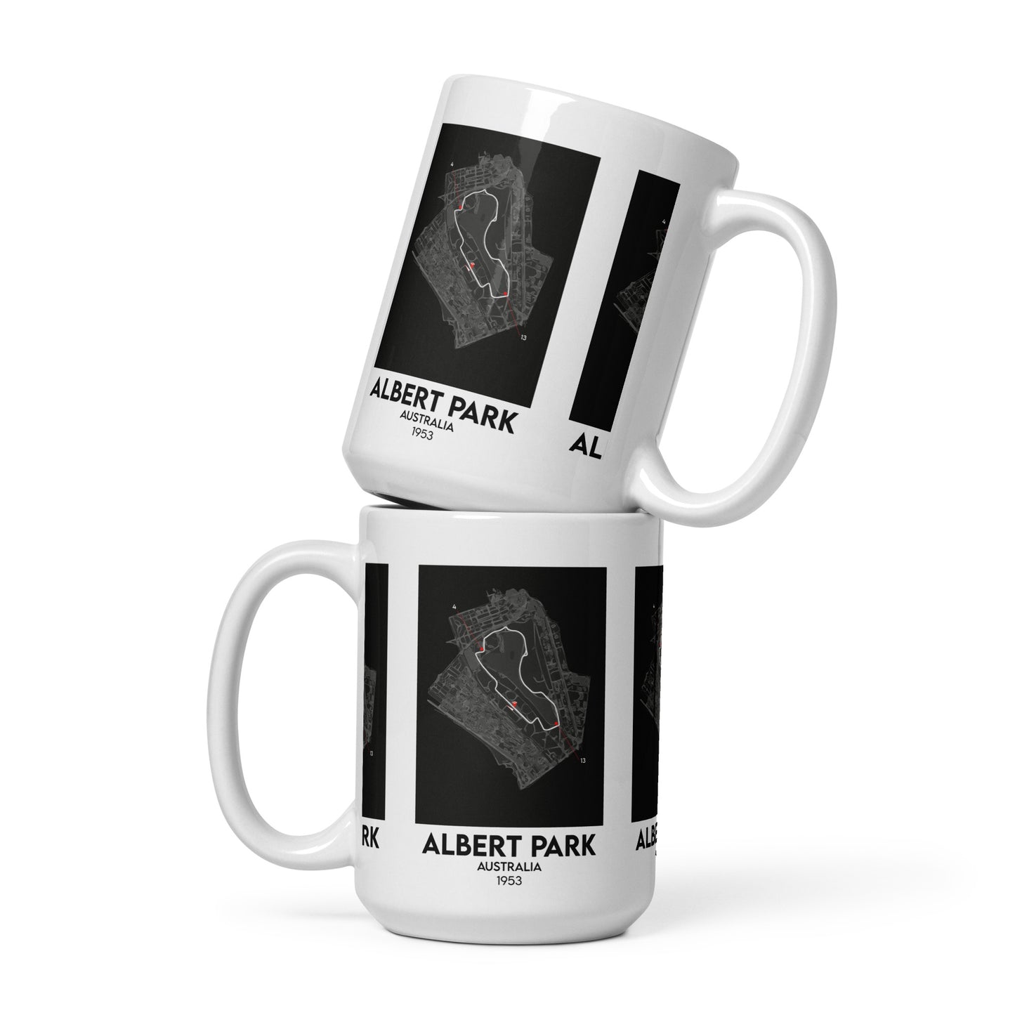 THEME White glossy mug