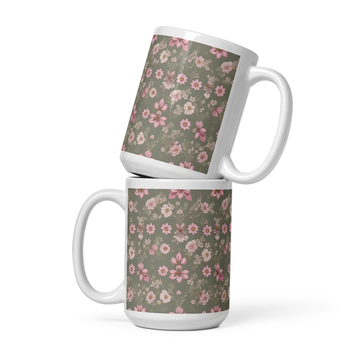 White glossy mug