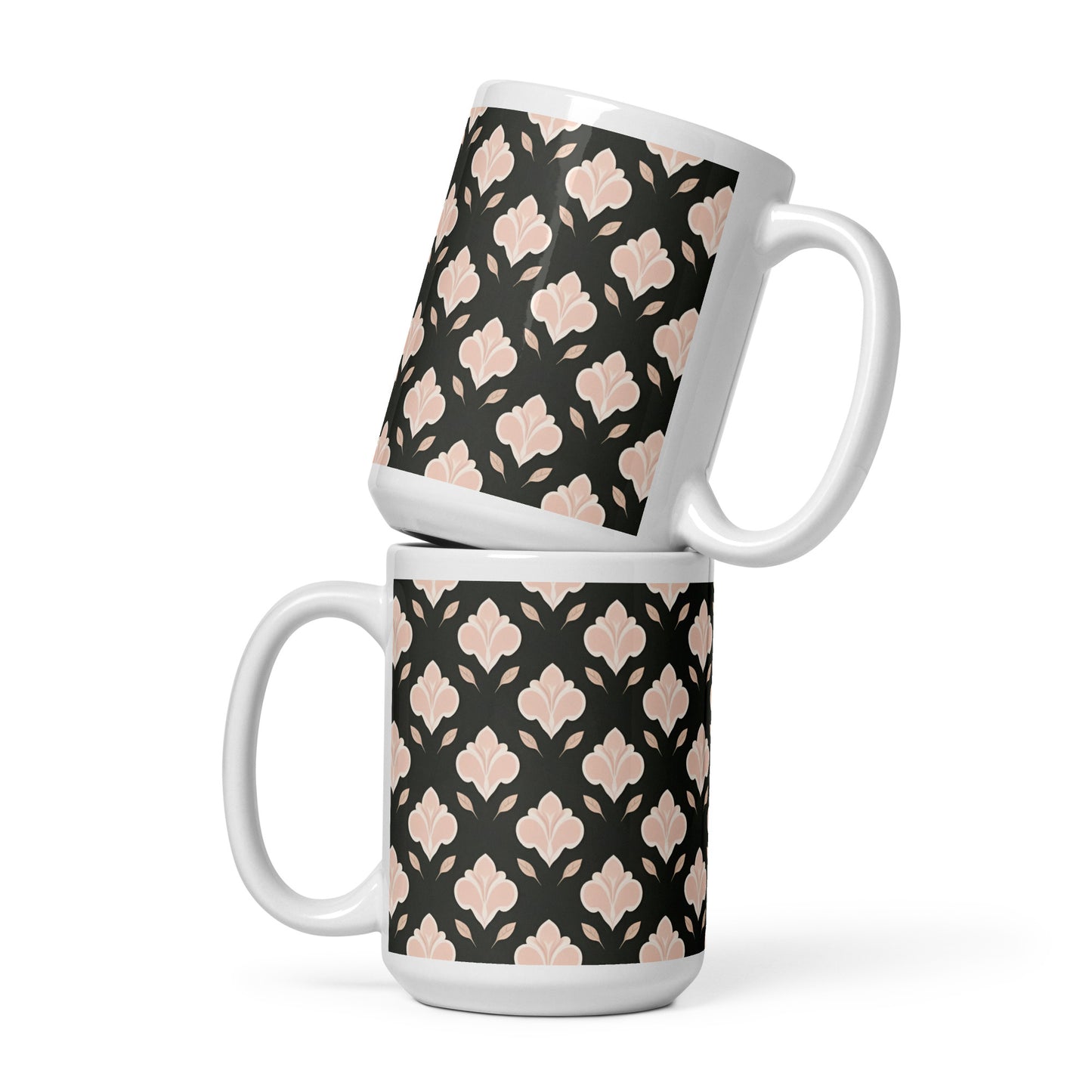 White glossy mug