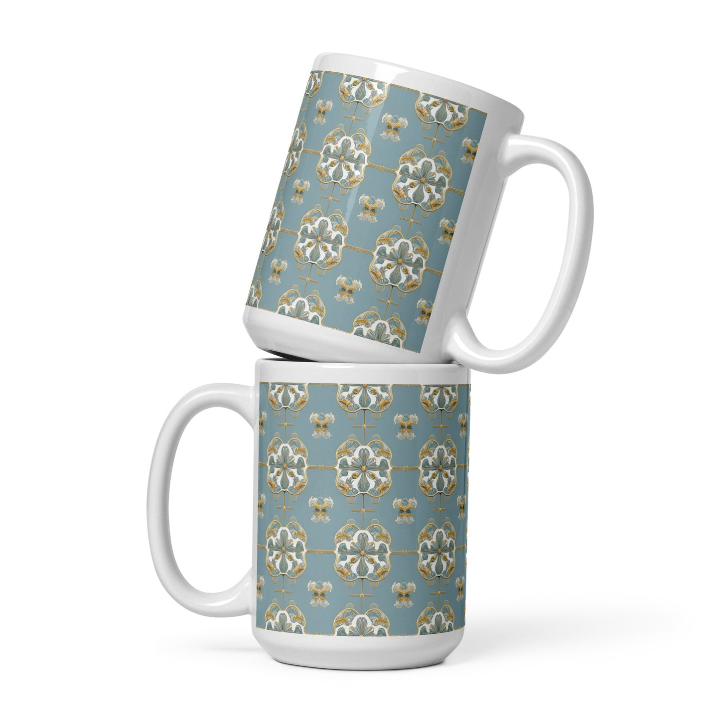 White glossy mug