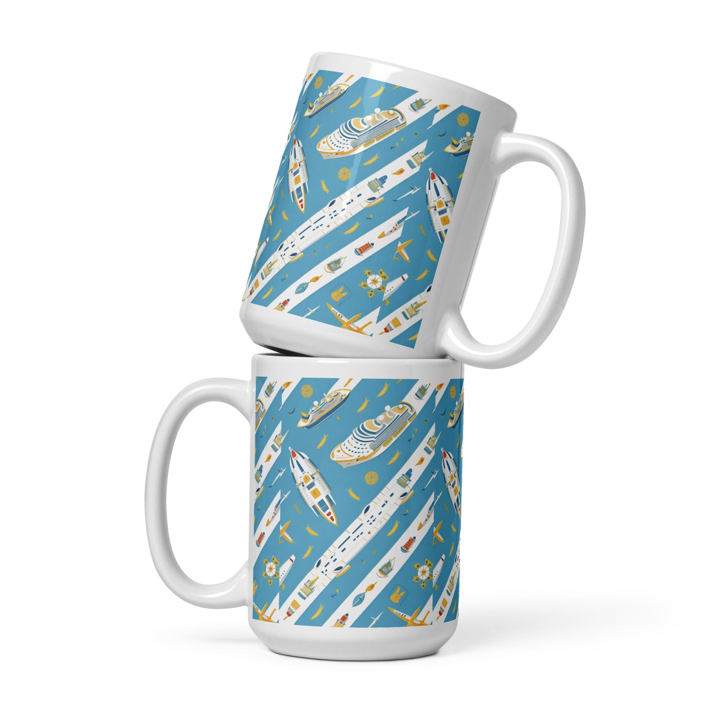 White glossy mug