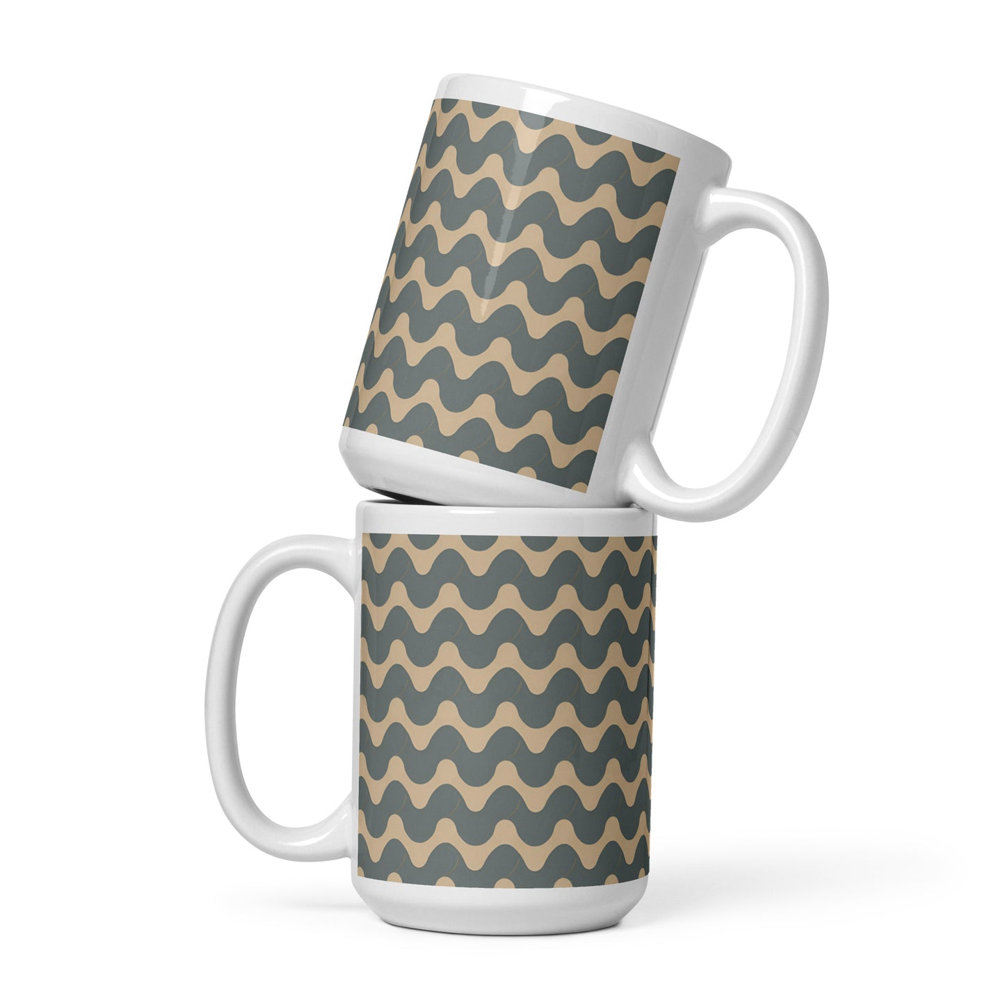 White glossy mug